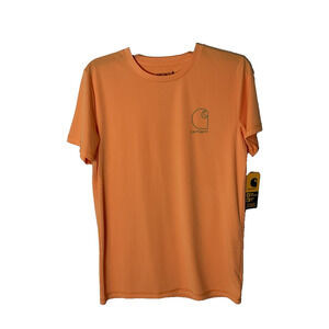 Carhartt Boy's Force Sun Defender T-Shirt, Youth Large (14/16) Tangerine NWT